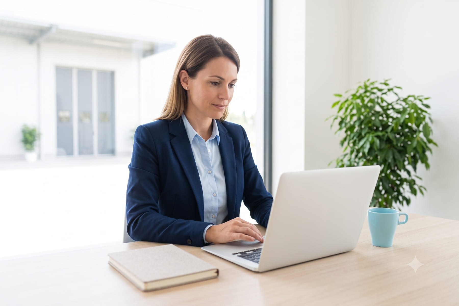 Responsable consultant son compte professionnel DB Hygiène sur un ordinateur portable
